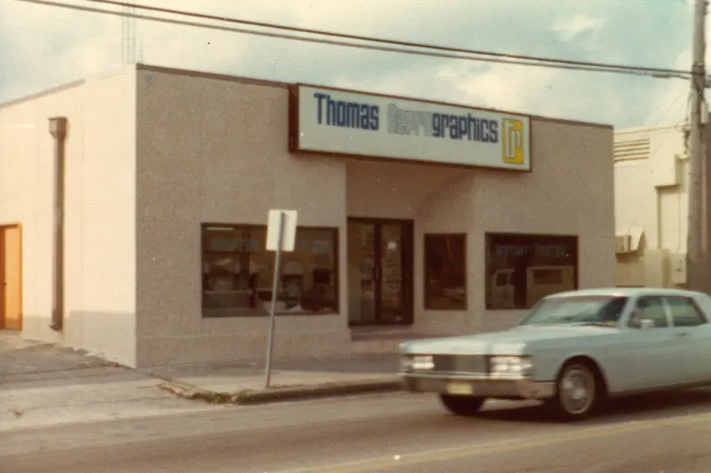 An old photo of a Thomas location from the '70s