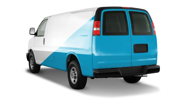 Partial wrap on a van