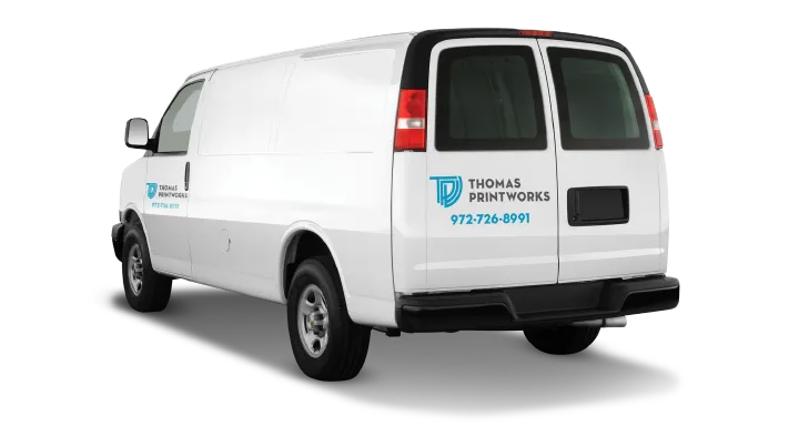 Spot graphics on a van