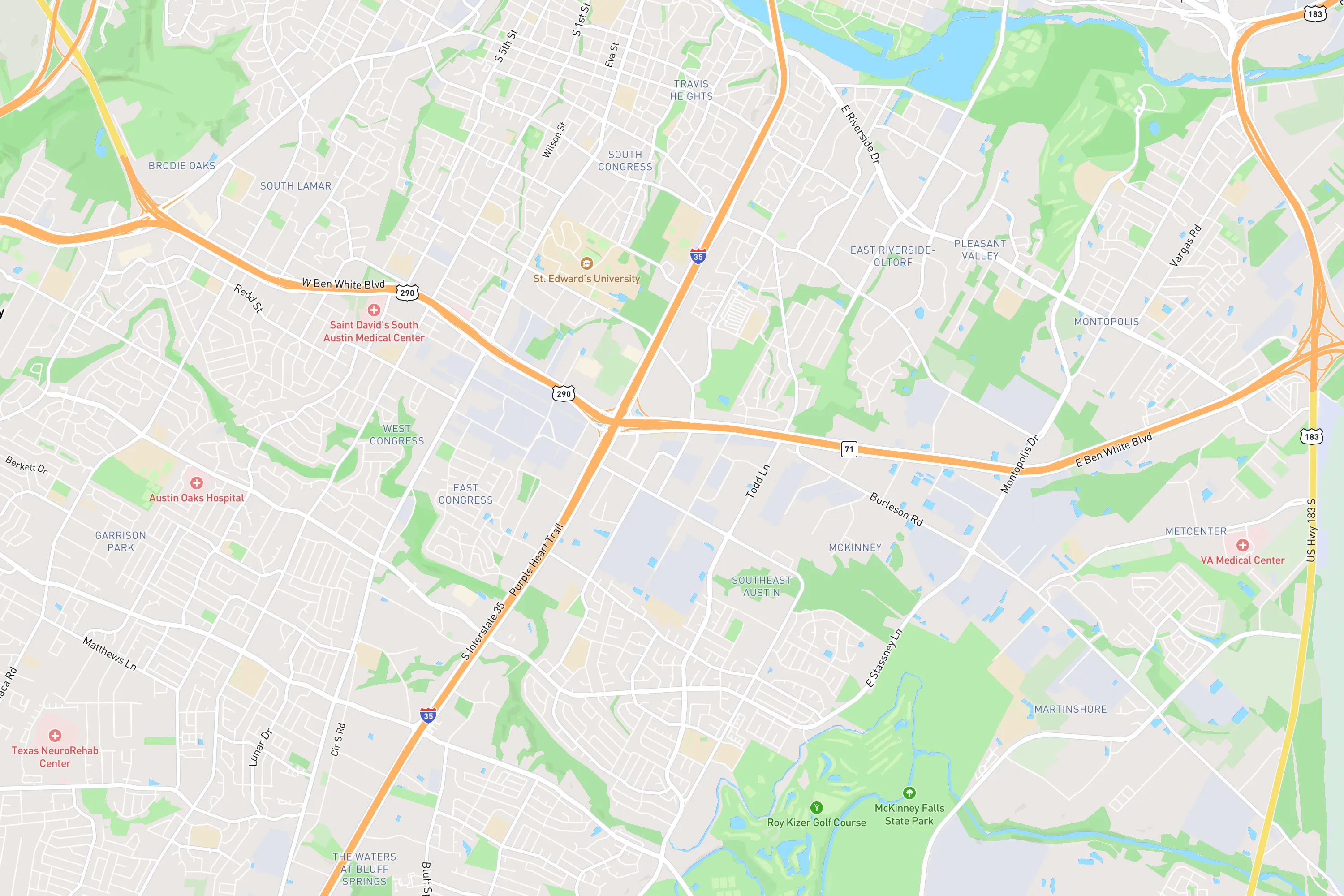 Map of Austin location